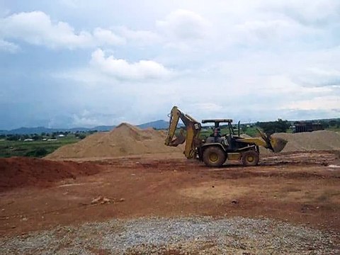 YHZS35 mobile concrete batching plant in Accra
