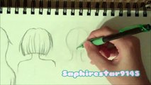 How to draw Manga Anime Style Hair: Part 3 Drawing Hair from a Back View Tutorial