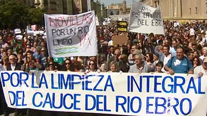 Afectados por la crecida del Ebro exigen una limpieza integral del río
