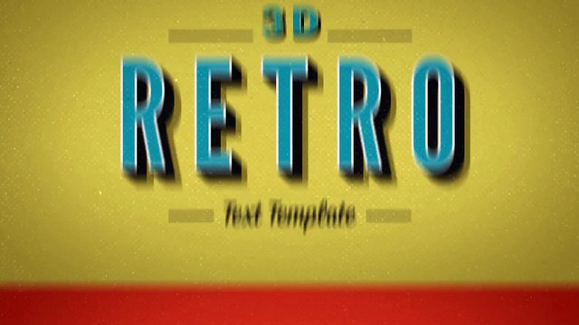 After Effects Project Files - 3D Retro Kinetic Typography - VideoHive 9596311