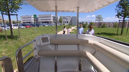 Electric buses steered by invisible hands