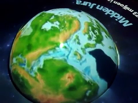The movement of the tectonic plates over millions of years
