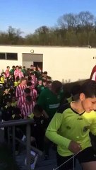 Entrée des équipes sur le terrain entente MMB - ANGLETERRE