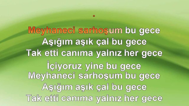 Çelik - Meyhaneci - 1994 TÜRKÇE KARAOKE