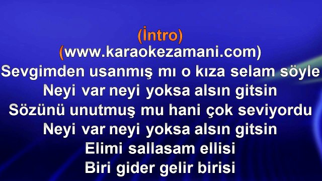 Çelik - Selam Söyle - 1997 TÜRKÇE KARAOKE