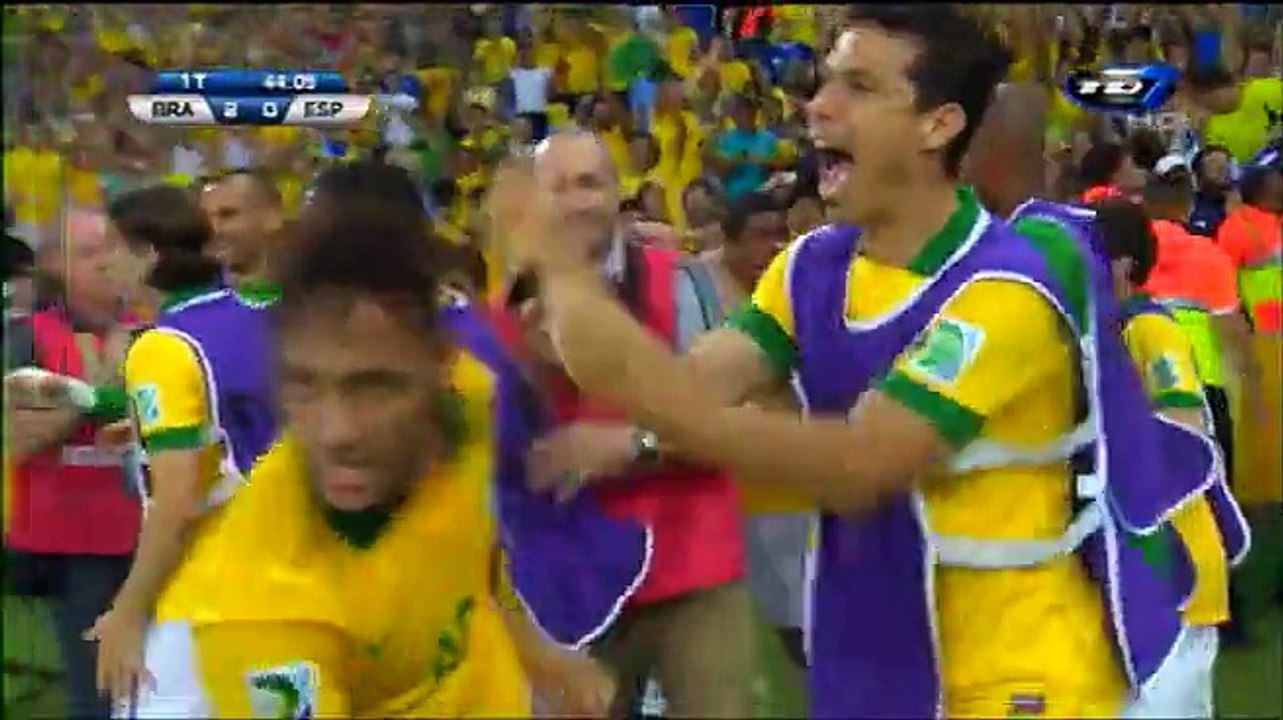 Gol Brasil 2 - España 0