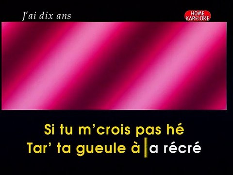 KARAOKE ALAIN SOUCHON - J'ai dix ans