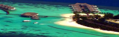 Seaplane flight over Maldivian Atolls from Sun Island Resort to Male