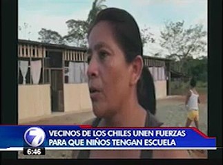 Vecinos de los Chiles unen fuerzas para que niños tengan escuela