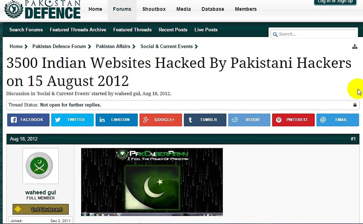 Indian Websites Hacked By Pakistani Hackers