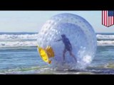 Hombre que intento cruzar el océano en una burbuja inflable debe ser rescatado por guardia costera