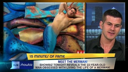 Man transforms himself into a merman
