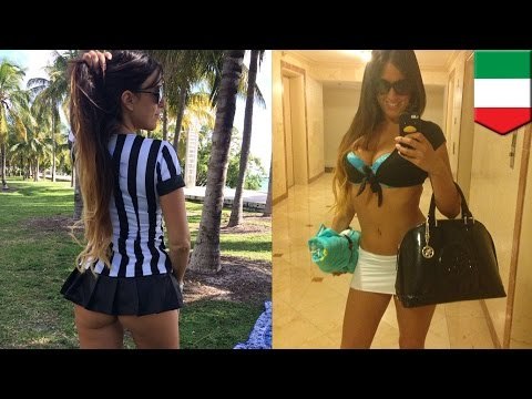 Candente modelo italiana Claudia Romani cumple su sueño de convertirse en arbitro de futbol