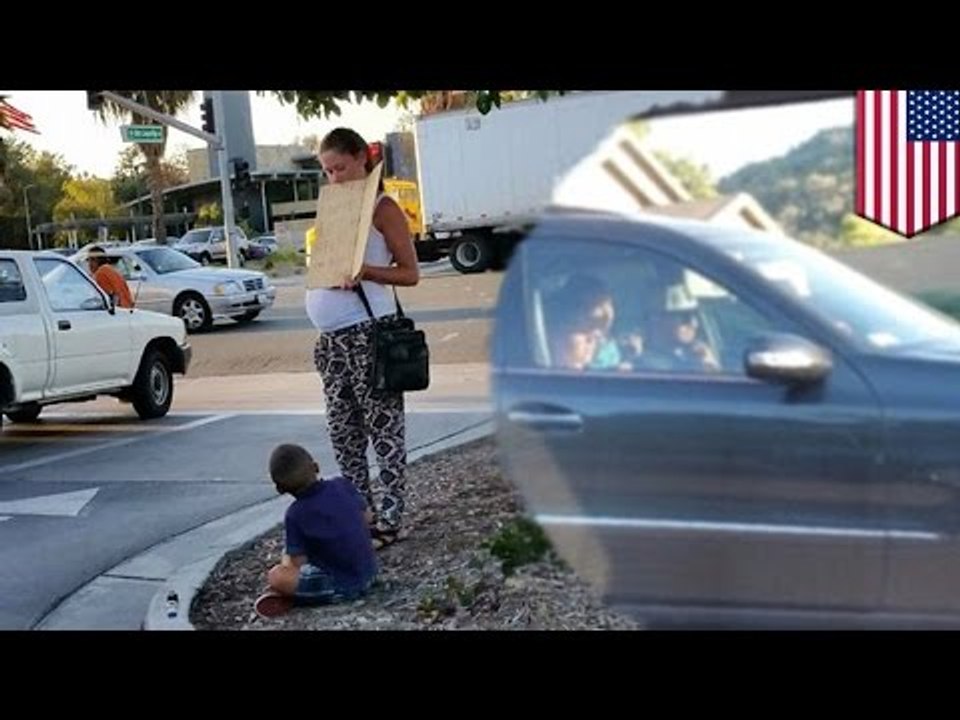 Mujer embarazada que mendiga en San Diego vive en un apartamento de lujo y maneja un Mercedes Benz