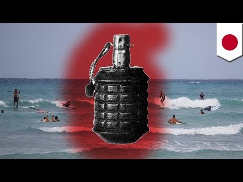 Granada de mano sin estallar es encontrada por turista en una playa de Japón