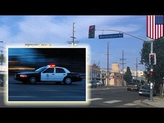 Скачать видео: Policía de Los Ángeles arrollan por accidente a hombre desnudo mientras respondían a una emergencia