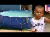 Oficial de policía captado en video mientras salva la vida de un niño a punto de morir ahogado