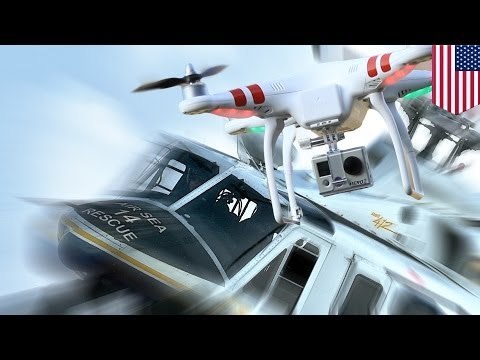 Encuentro cercano entre helicóptero de la policía y avión no tripulado operado por aficionados