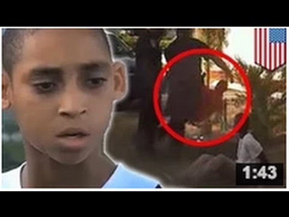 VIDEO: Un flic s'en prend à un môme de 13 ans et menotté qui plus est
