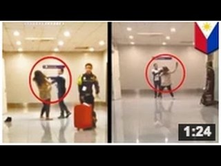 VIDEO: Une chinoise se prend une giffle pour avoir parlé trop fort.