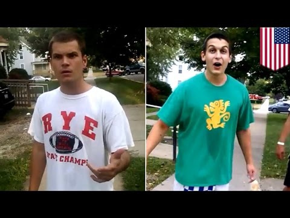 VIDEO: Mga frat boys, pinasok ang rival frat house - pero napakapalpak ng kanilang lookout!