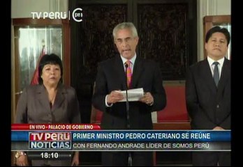 Pedro Cateriano recibirá voto de confianza de Somos Perú