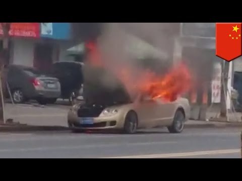Exploding sports car: $750K Bentley bursts into flames while parked on the street