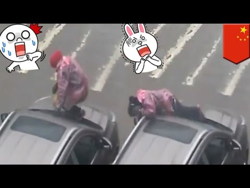 Crazy jealous wife stalks husband, then causes traffic jam during argument