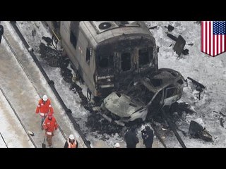 New York train collision: black SUV was stuck at railroad crossing before deadly crash and fire