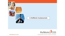 2.0 RefWorks Fundamentals - Introduction