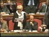 Discorso di Franca Rame al Senato e lettera di dimissioni