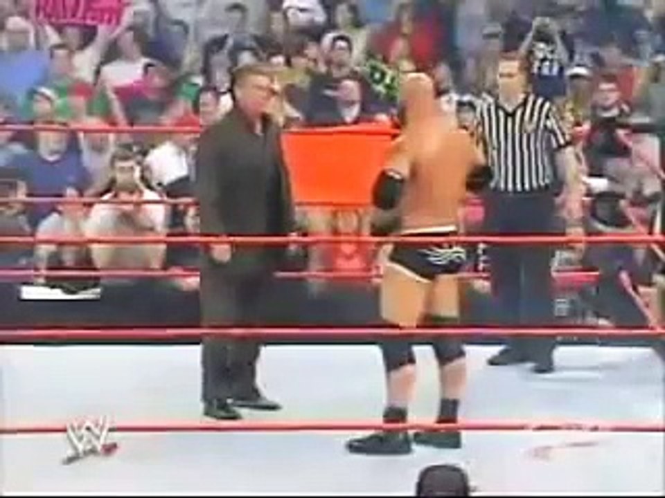 Goldberg spear Paul Heyman and Stone Cold Steve Austin