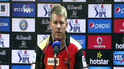 IPL 8 SH vs RCB Warner credits bowlers for win over RCB