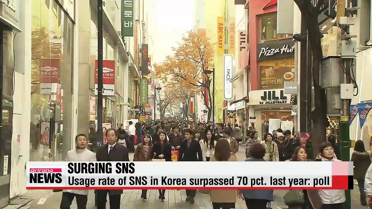 Korean SNS usage rate surpassed 70 pct. last year: poll