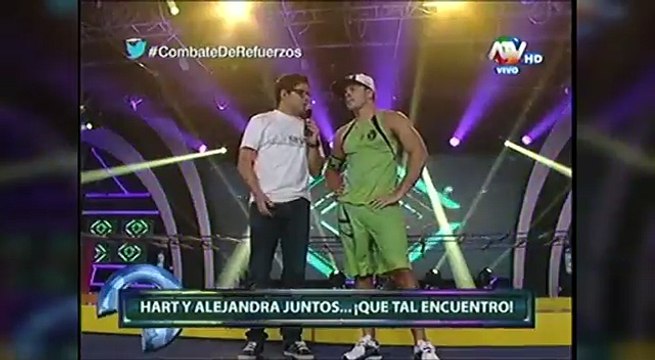 Combate: Mario Hart se alegró al ver a Alejandra Baigorria (VIDEO)