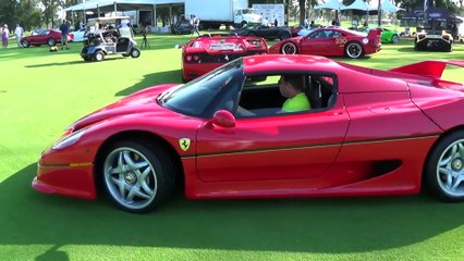 Ferrari F40 F50 Revs Lovely Sound,and Paolo Pininfarina at Miami Concours Supercar show 2015