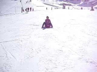 Première descente en luge