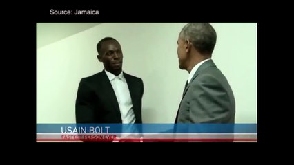 Obama and Usain Bolt