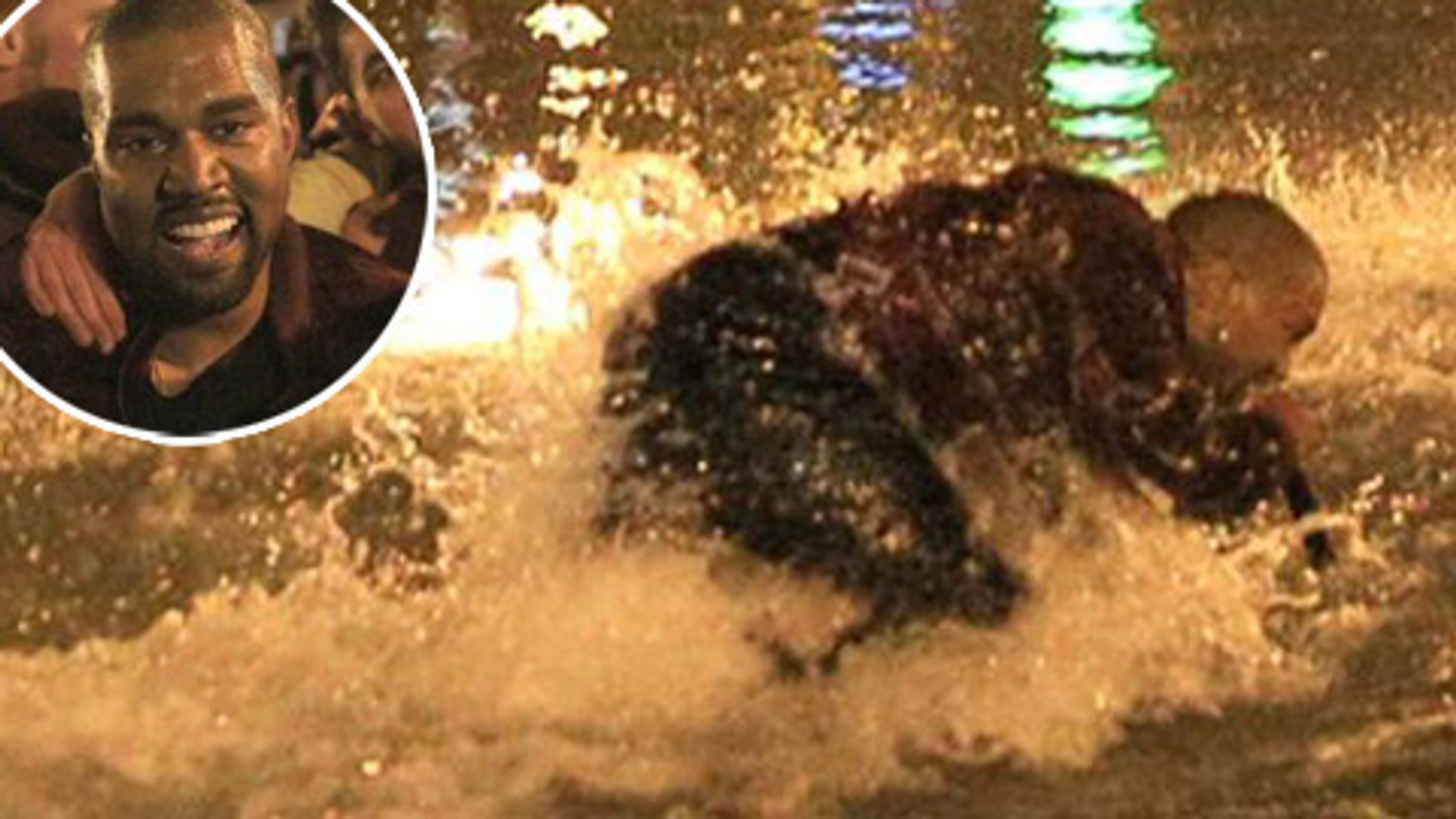 (VIDEO) Kanye West Jumps Into Pond During Concert in Armenia