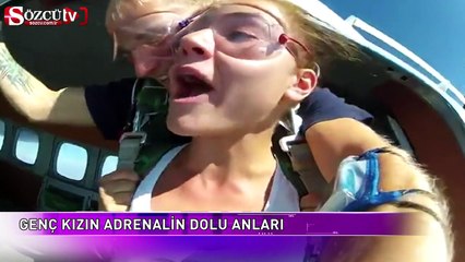 Paraşütle atlayan kızın pişmanlığı