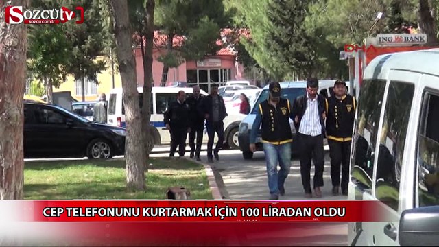 Cep telefonunu kurtarmak için 100 liradan oldu