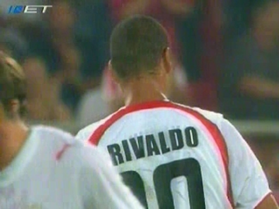 Rivaldo coup franc vs Real Sociedad