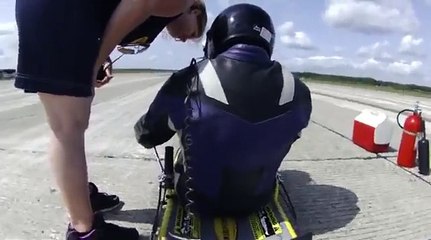 169.46mph Harley Powered Streetluge pass 5