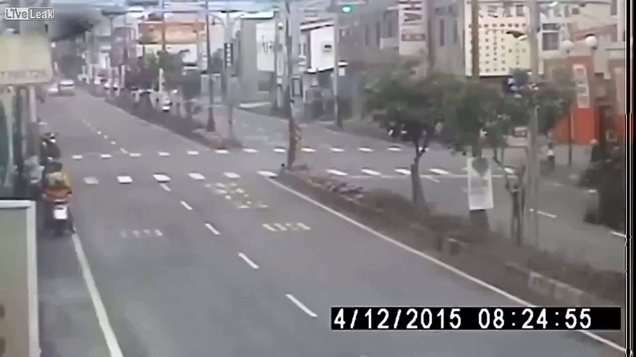 Scooter rider sneaks away causing accident