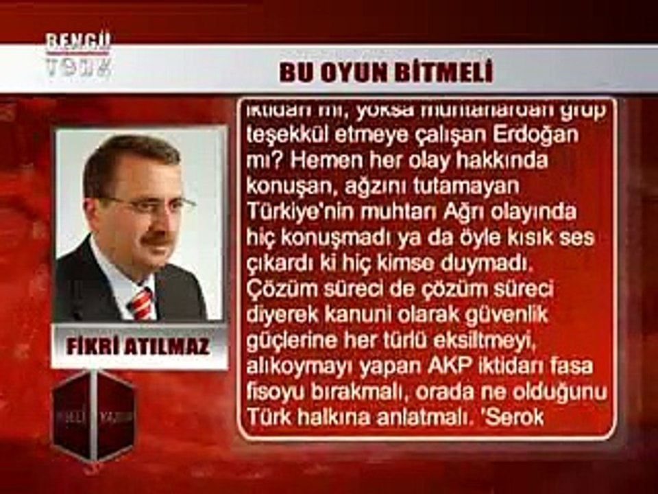 KÖŞELİ YAZILAR - FİKRİ ATILMAZ 14.04.2015
