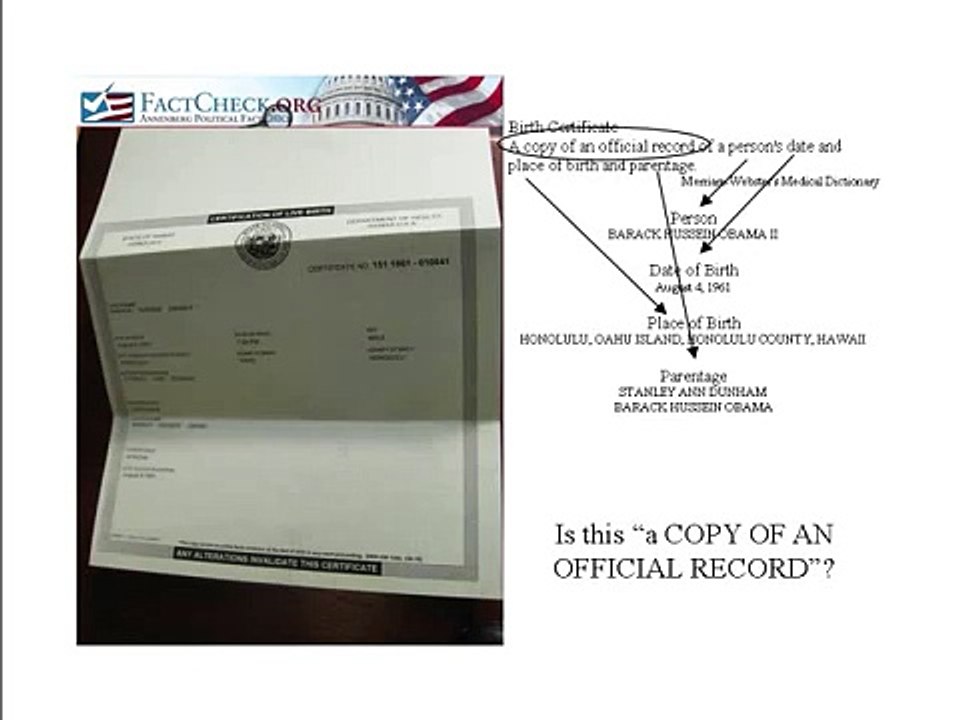 Certification of Live Birth v. Birth Certificate