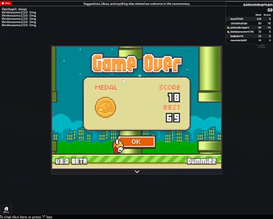 Roblox Flappy Bird Beta (Roblox a Flappy Bird?)