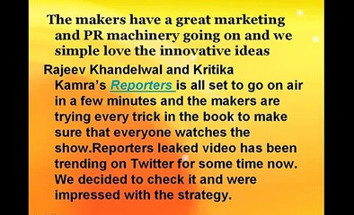 Reporters leaked episode Rajeev Khandelwal and Kritika Kamra compete to get scoop -review