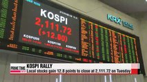 Korean shares hit near 4-year high