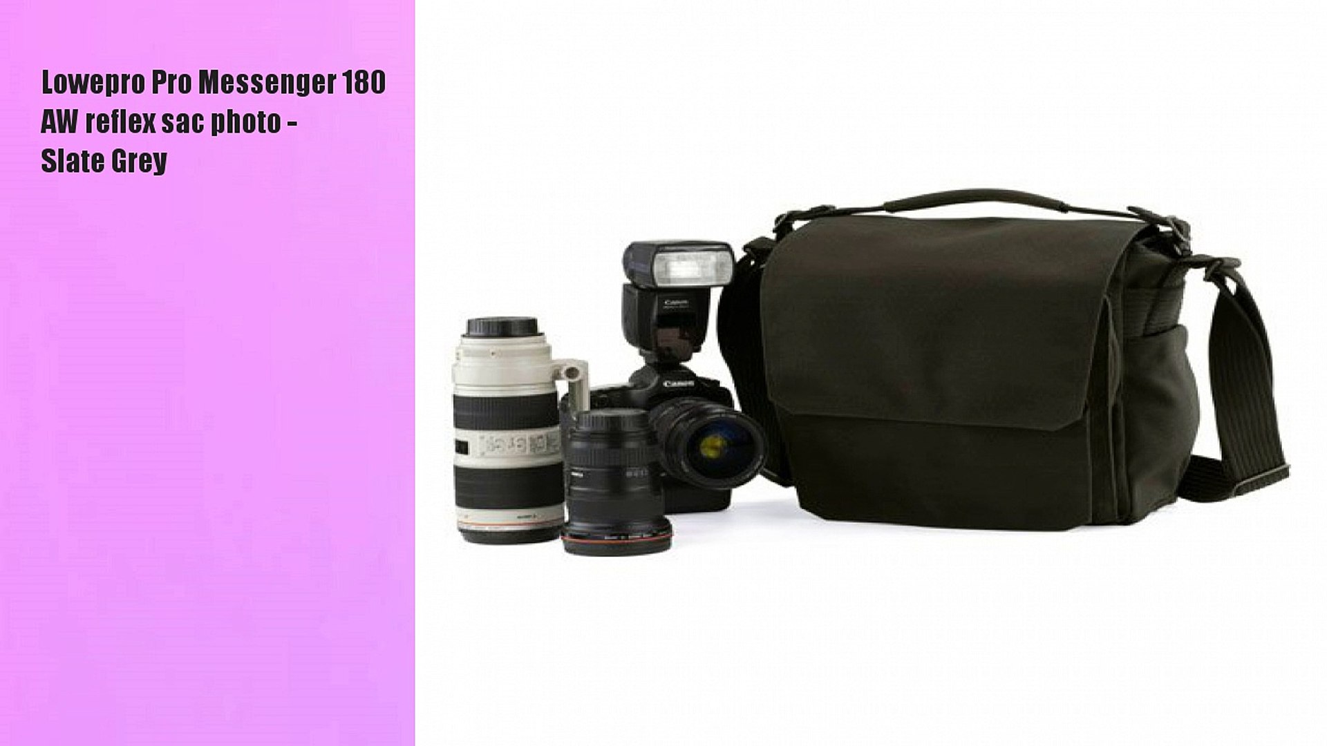 Lowepro Pro Messenger 180 Aw Reflex Sac Photo Slate Video